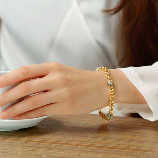 Xuping Nazar Topçuklu Vip Çelik Bileklik