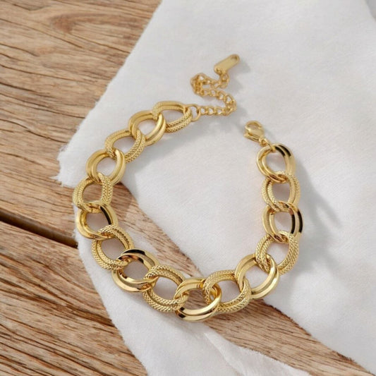 Kadın 22 Ayar Gold Uzay Yolu Bileklik Kararmaz Paslanmaz