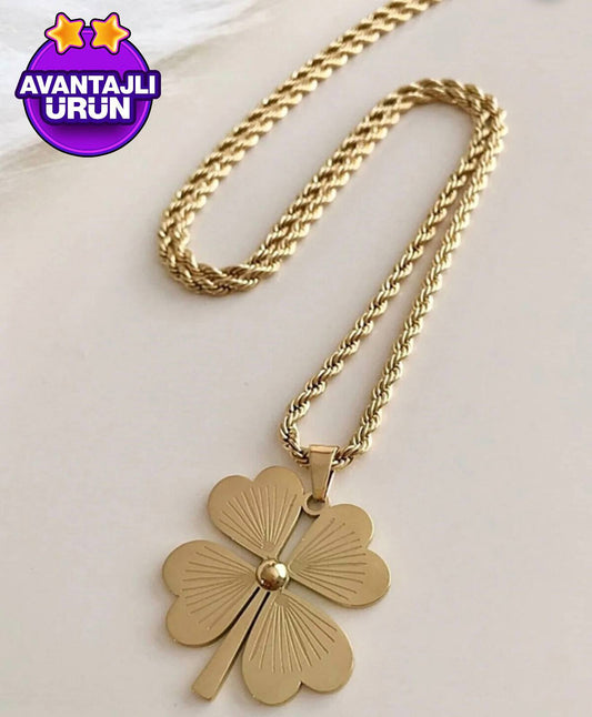 Çelik Menekşe Burgu Kolye