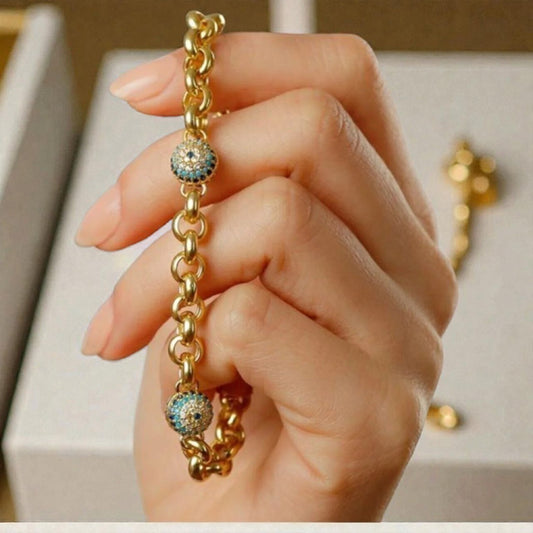 Xuping Nazar Topçuklu Vip Çelik Bileklik